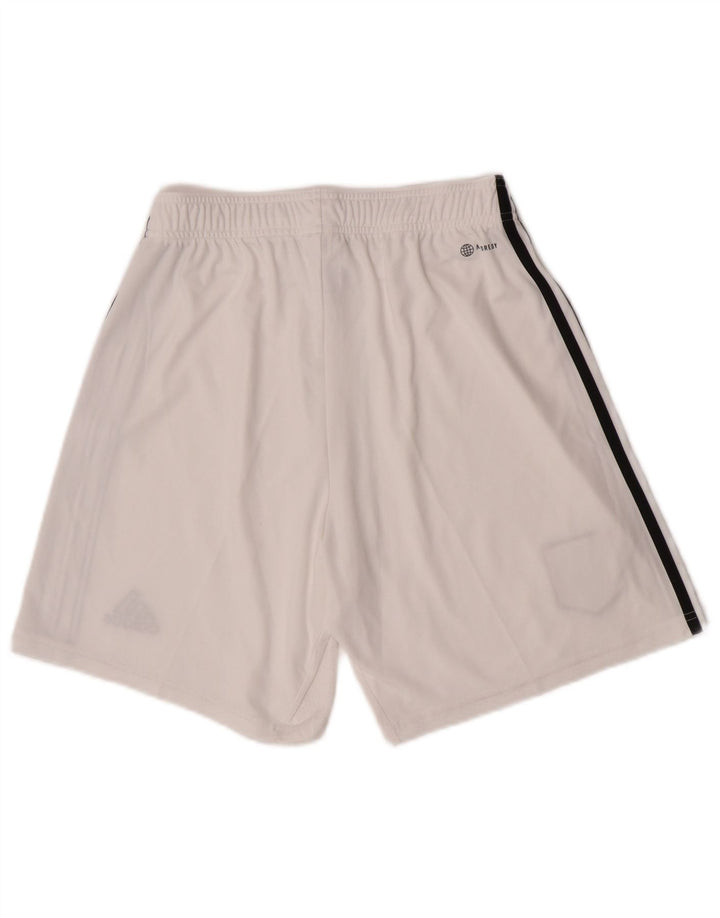 Adidas Short de Sport Manchester United Homme Blanc Moyen Polyester