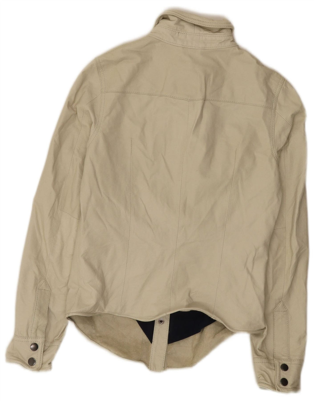 veste en cuir femme vintage EU 36 Petit Beige