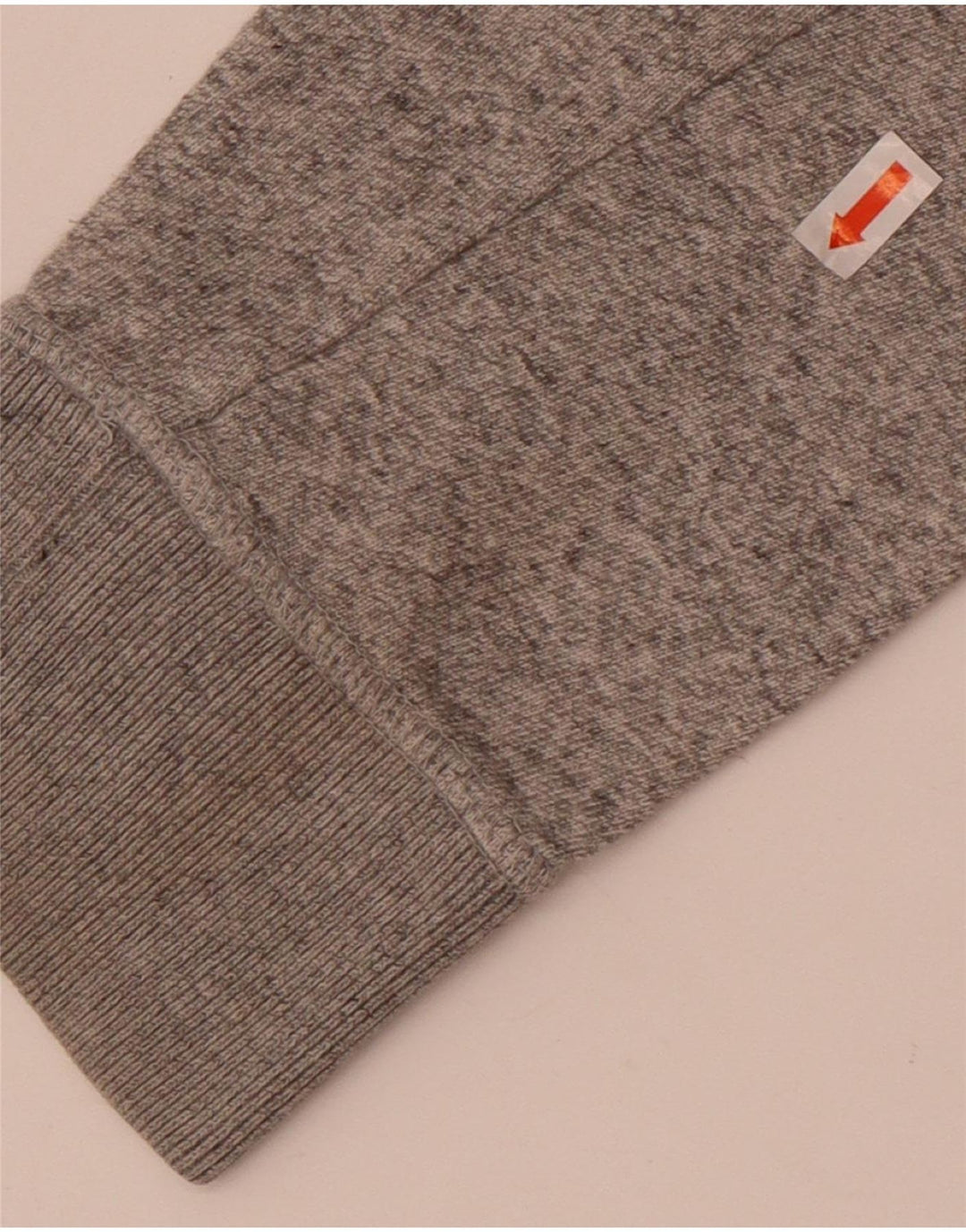 Superdry Haut à manches longues en coton moucheté gris moyen |