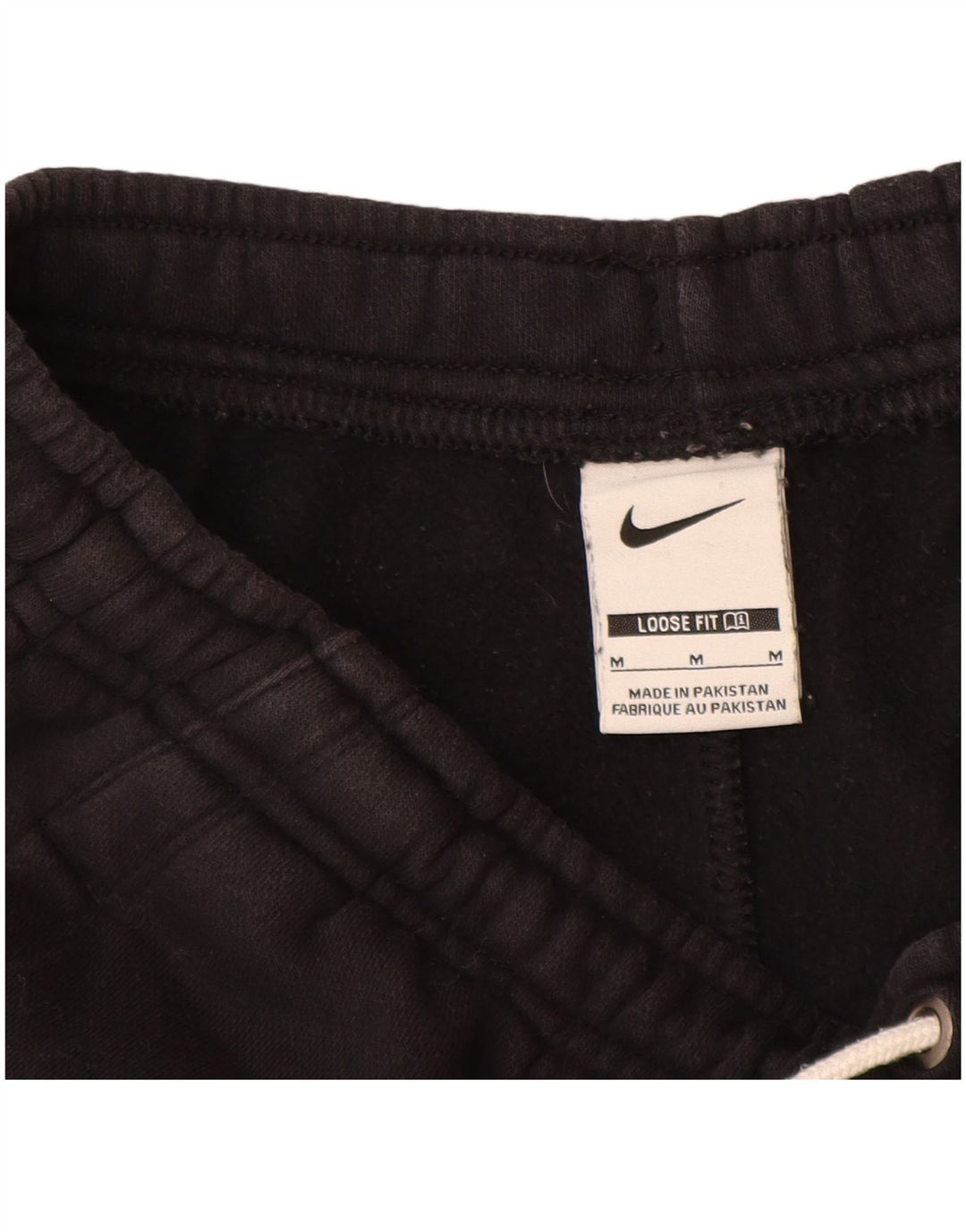 NIKE Short de sport coupe ample pour femme UK 12 en coton noir moyen