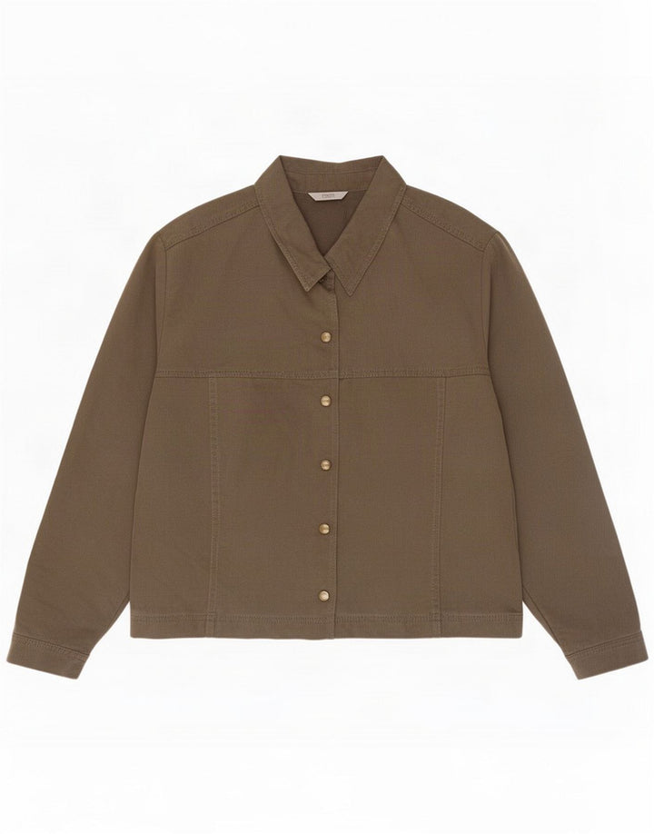 Marks & Spencer Blouson Bomber Femme UK 22 2XL Marron Lyocell