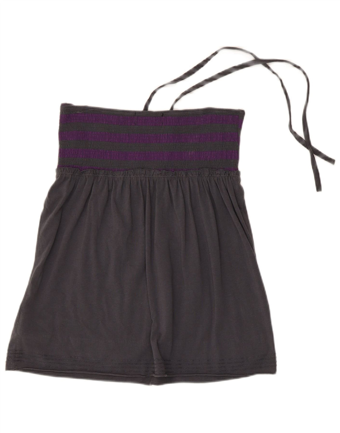 Vans Haut court dos nu pour femme UK 14 Grand coton rayé gris