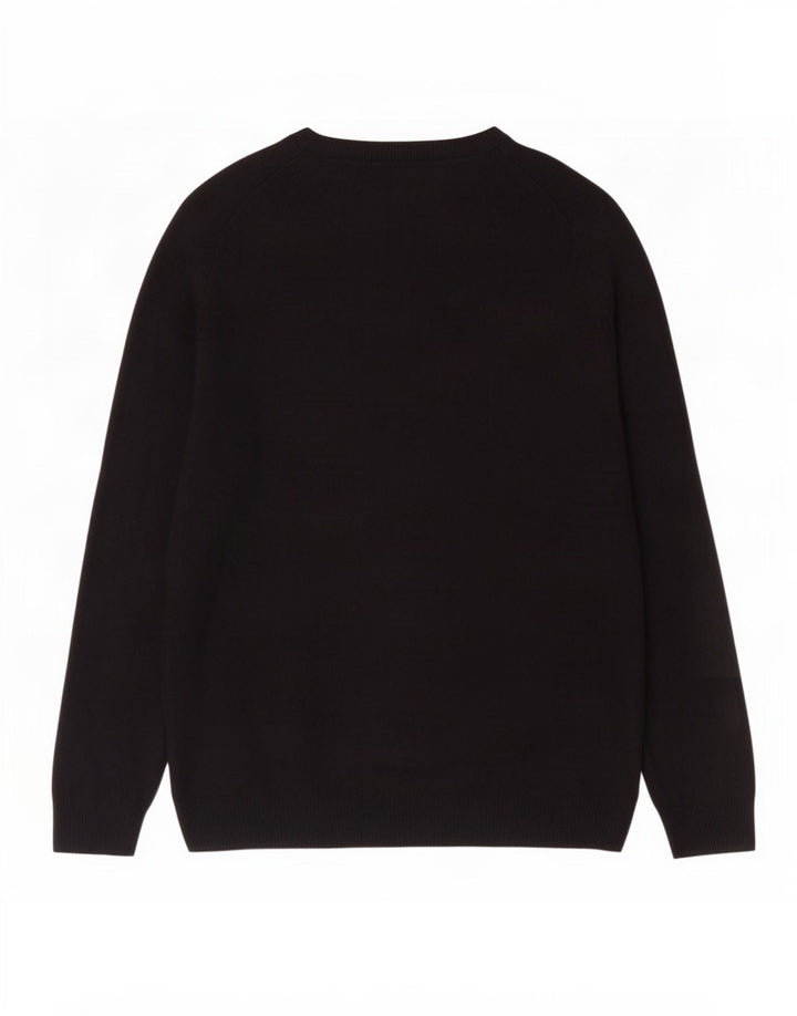 Marks & Spencer Pull coupe classique à col bateau pour homme en laine noire