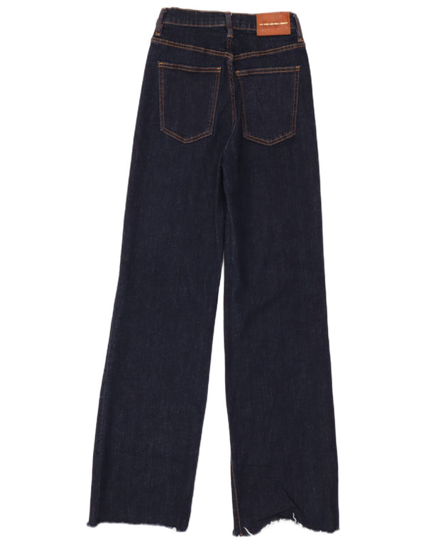 Zara Jean large pour femme EU 34 2XS W24 L34 Bleu marine Coton