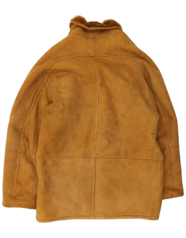 veste en peau de mouton vintage pour hommes IT 52 XL Marron