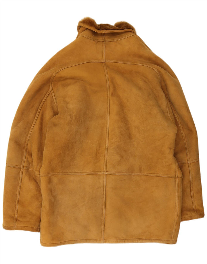veste en peau de mouton vintage pour hommes IT 52 XL Marron