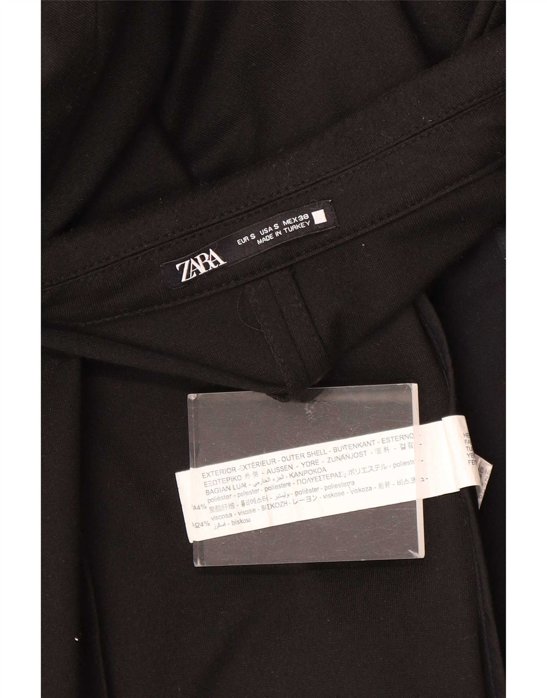 Zara Veste Blazer 1 Bouton Homme UK 36 Petit Noir Polyester