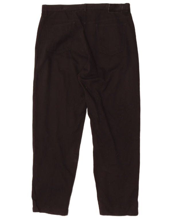 Ralph Lauren Pantalon décontracté droit pour femme US 16 2XL W38 L31 Coton noir