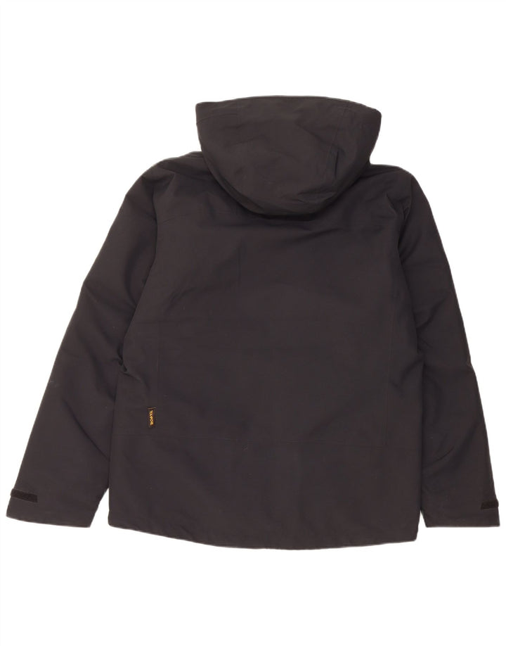 Jack Wolfskin Veste coupe-vent à capuche pour homme UK 34 Petit Noir Polyester
