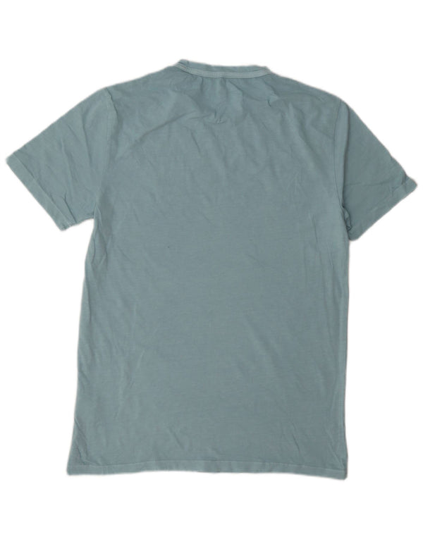 All Saints T-Shirt Regular Fit Homme Bleu Moyen Coton
