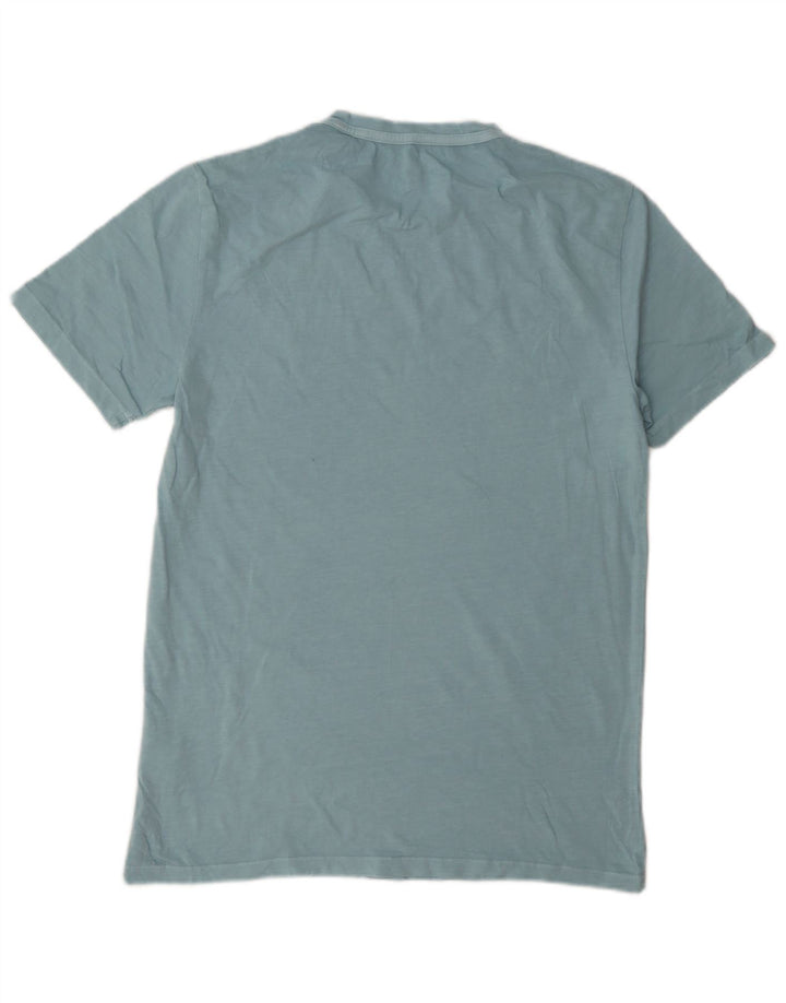 All Saints T-Shirt Regular Fit Homme Bleu Moyen Coton