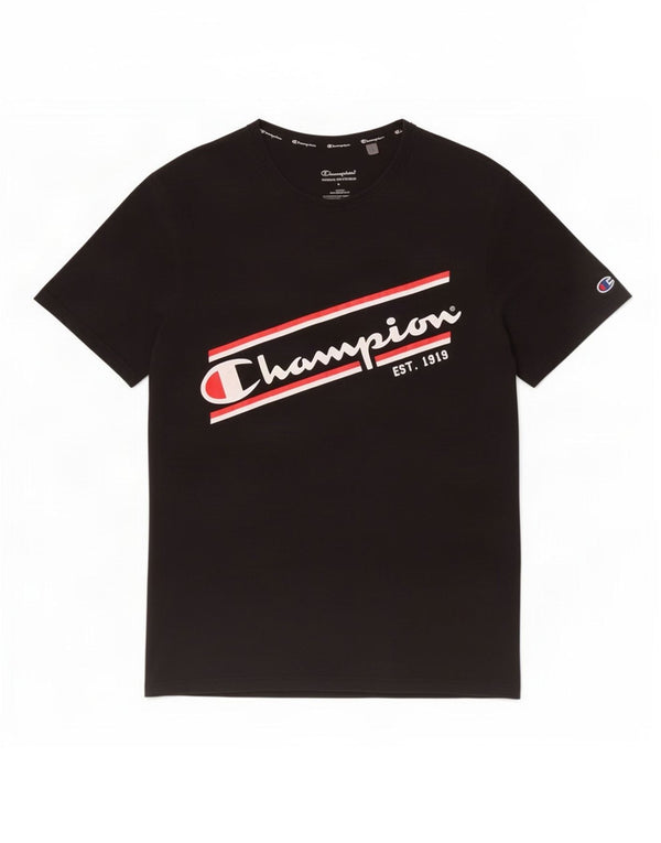 Champion T-Shirt Graphique Homme Grand Noir Coton