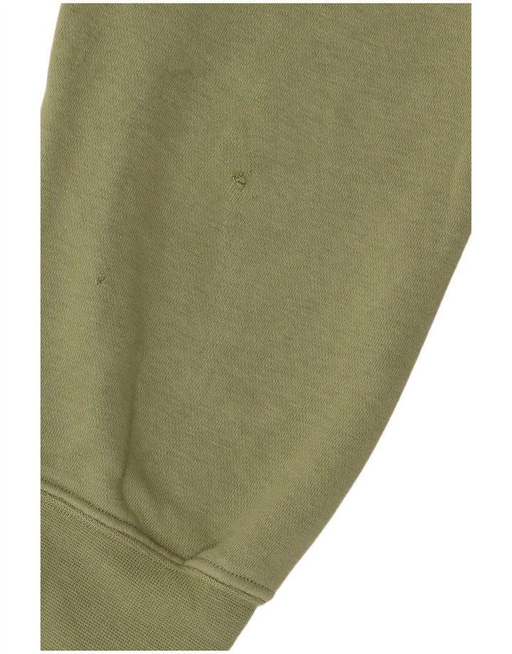 Nike Hommes Zip Neck Sweatshirt Jumper XL Vert Coton