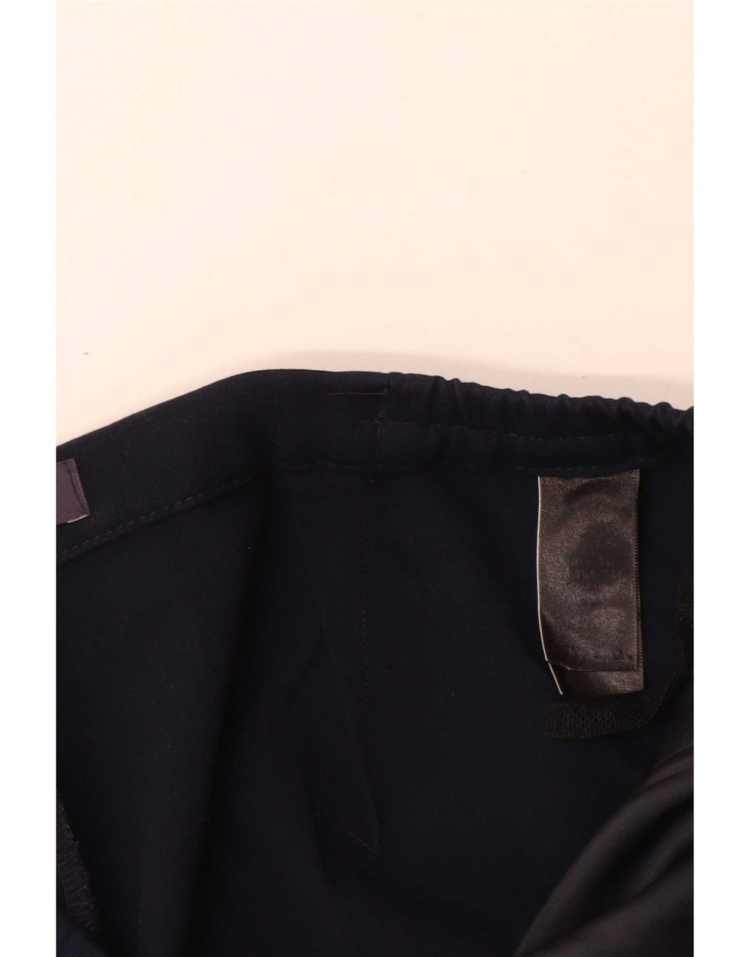 Marks & Spencer Pantalon décontracté droit pour femme W32 L28 Bleu marine Polyester