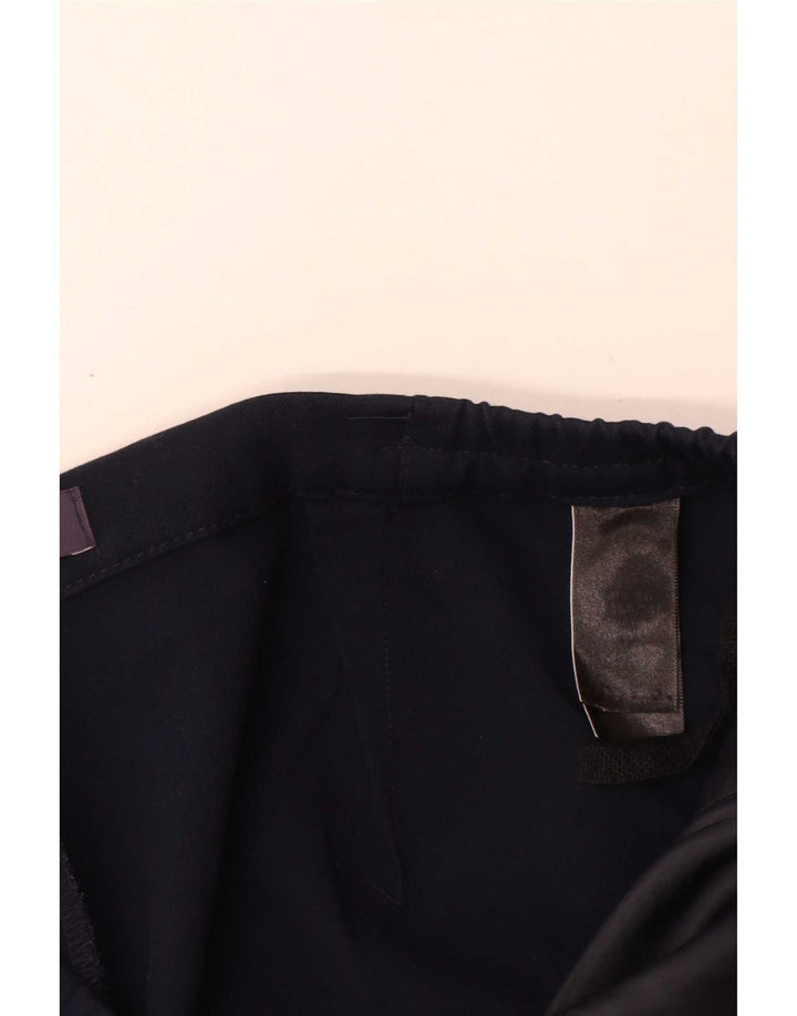 Marks & Spencer Pantalon décontracté droit pour femme W32 L28 Bleu marine Polyester