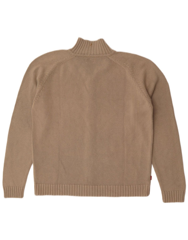 Levi's Cardigan Full Zip Pull XL Homme Beige Coton