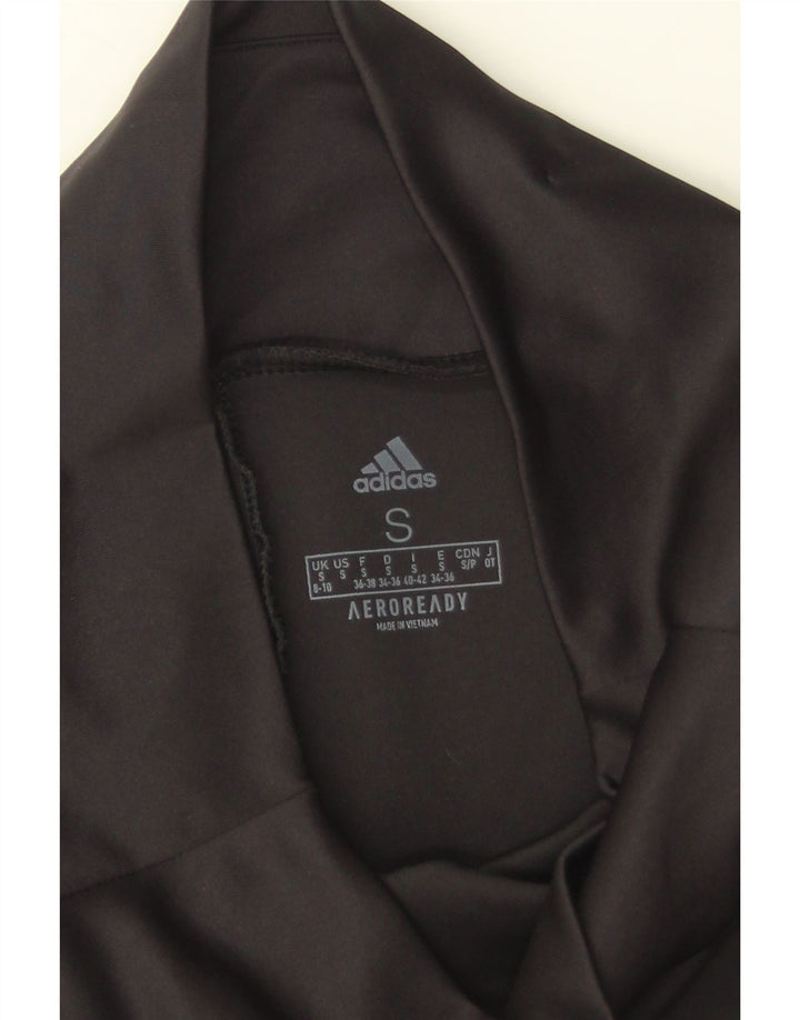 Adidas Femmes Aeroready Leggings UK 8/10 Petit Noir Polyester