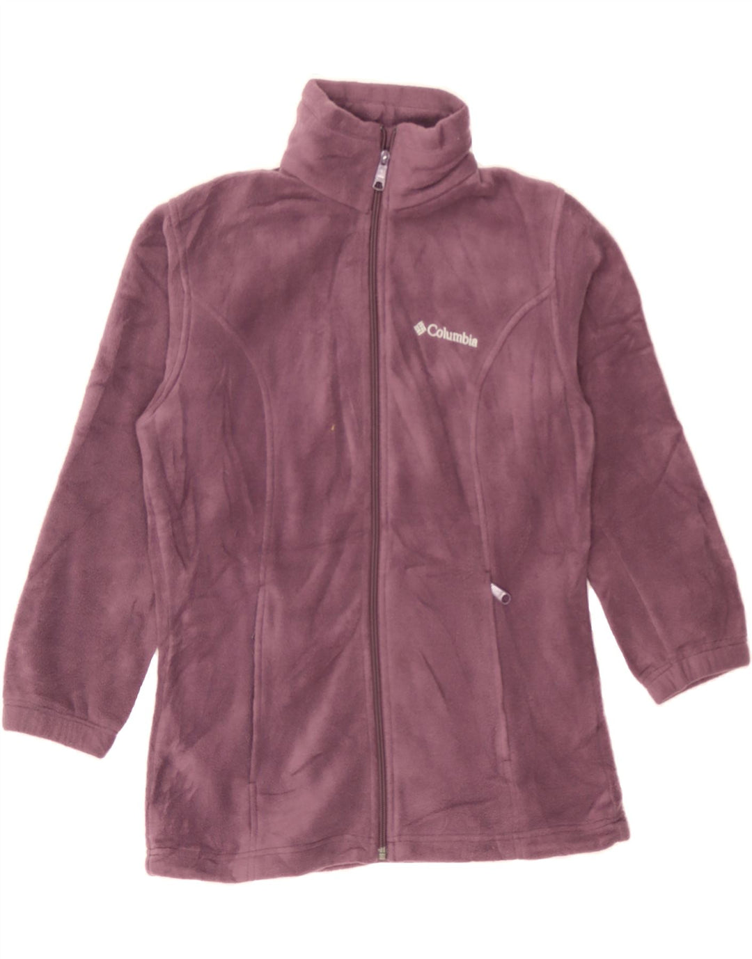 COLUMBIA Womens Fleece Jacket UK 10 Small Burgundy Polyester Vintage Columbia and Second-Hand Columbia from Messina Hembry 