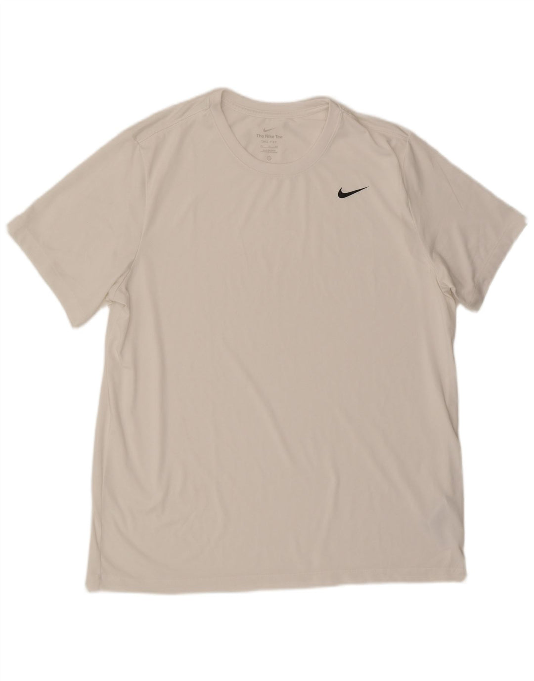 NIKE Hommes Dri Fit T-Shirt Haut XL Blanc Polyester