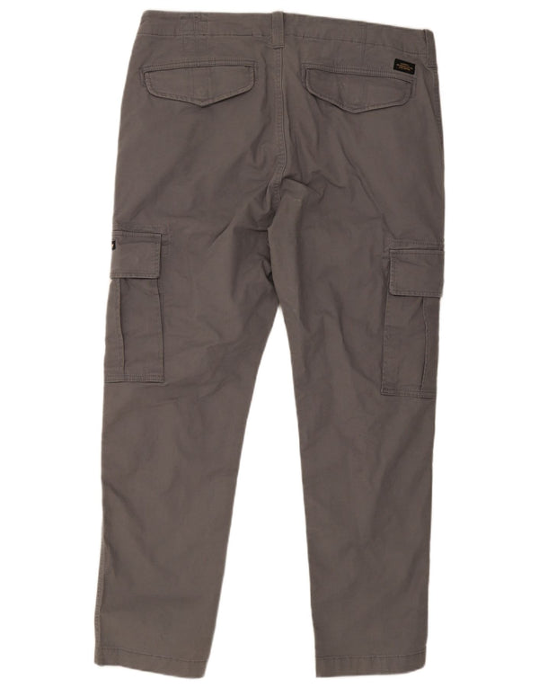 Superdry Pantalon Cargo Slim W36 L32 Gris Coton Homme