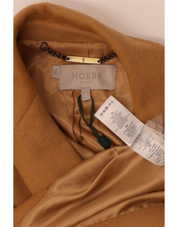 Hobbs Manteau Femme UK 16 Grande Laine Marron