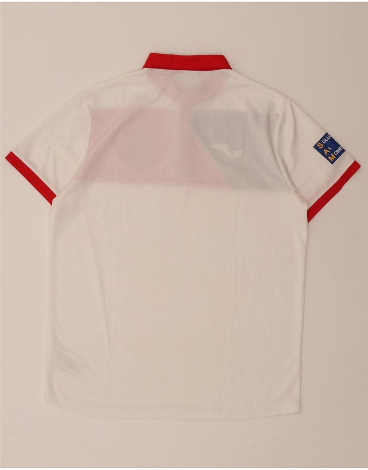JOMA Mens Polo Shirt Medium White Colourblock Polyester Vintage Joma and Second-Hand Joma from Messina Hembry 
