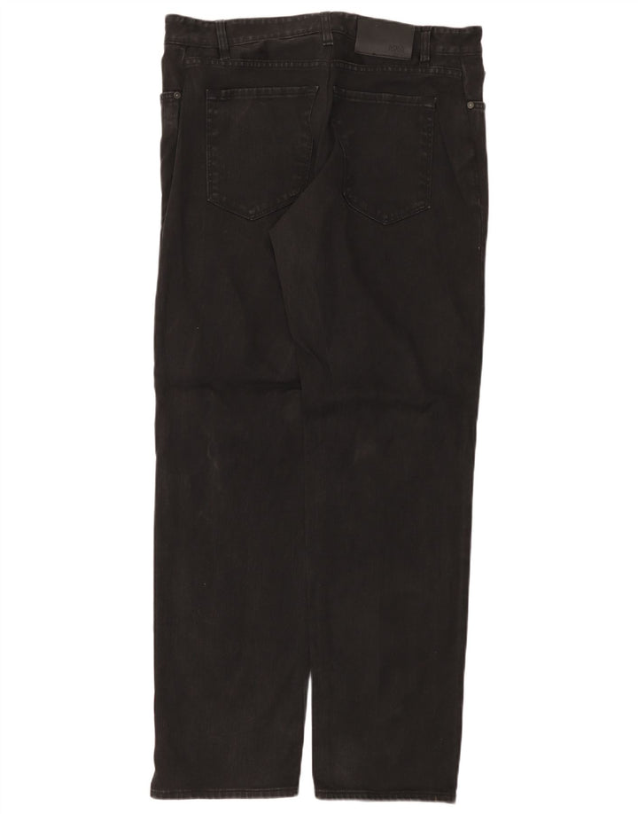 Hugo Boss Jean droit W32 L32 pour homme en coton noir