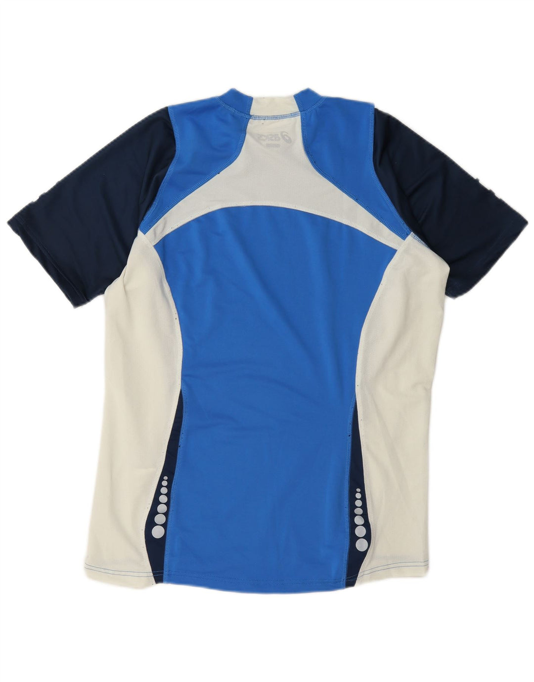 Asics T-Shirt Homme Bleu Moyen Colorblock Polyester