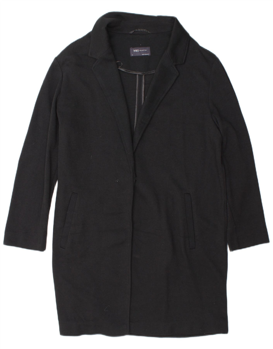 Marks & Spencer Manteau surdimensionné pour femme UK 14 Large Bleu Marine Polyester