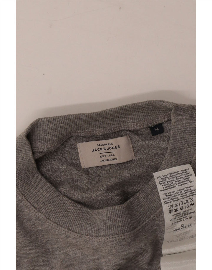Jack & Jones Sweat-Shirt Homme Gris XL Coton