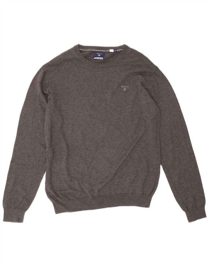 Gant Pull col rond homme XL gris coton