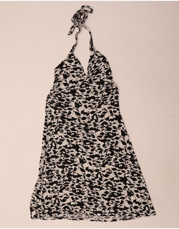 Zara Womens Halter Dress UK 14 Grand Noir Floral