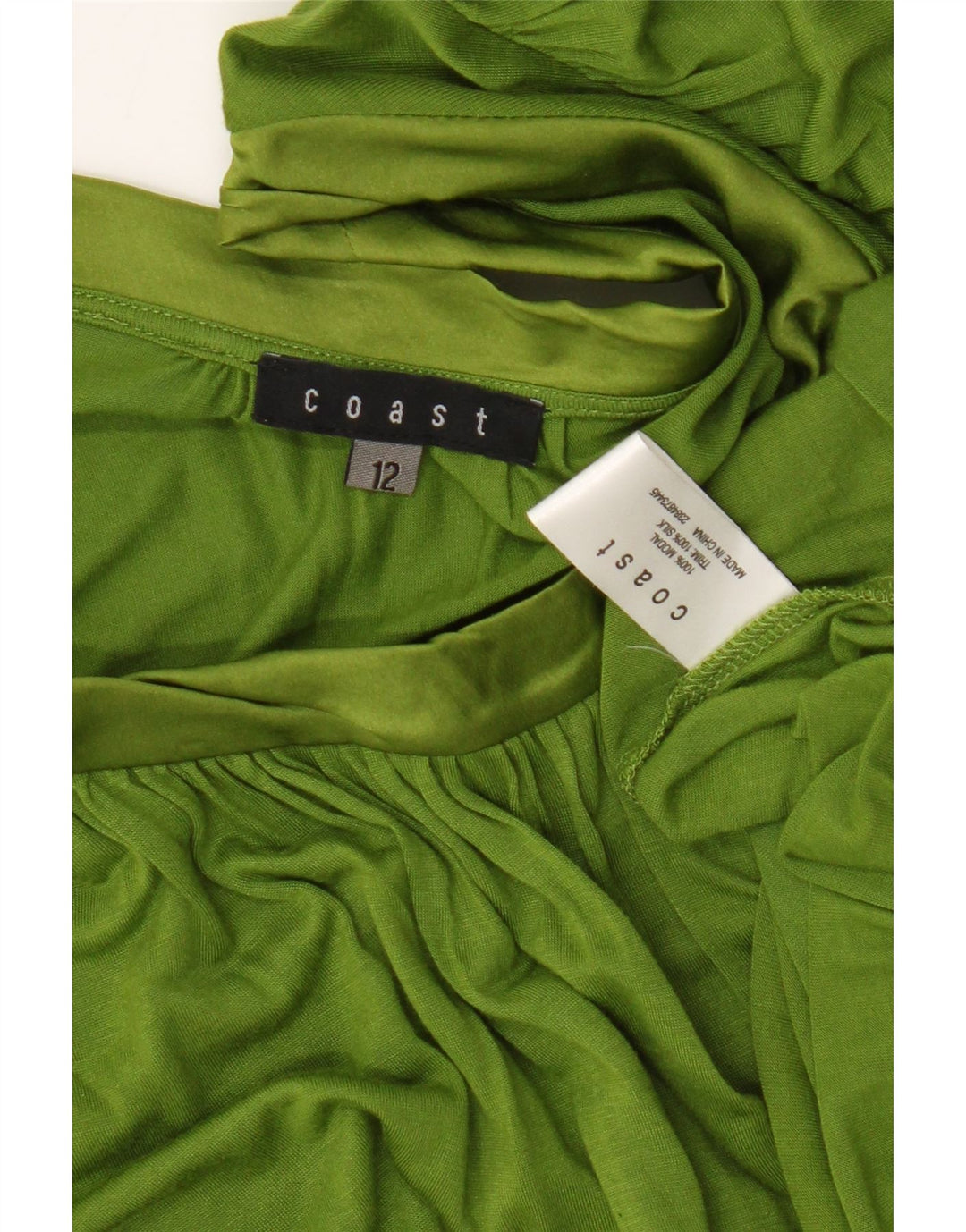 Coast Chemisier Femme UK 12 Moyen Vert Modal