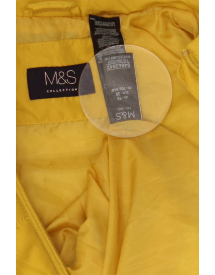 Marks & Spencer Veste matelassée pour femme UK 10 Small Jaune Polyester