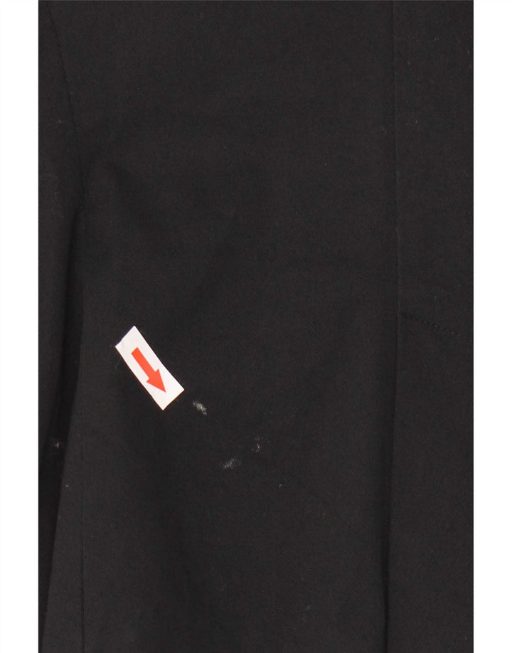 Zara Veste Blazer 1 Bouton Femme UK 12 Coton Noir Moyen