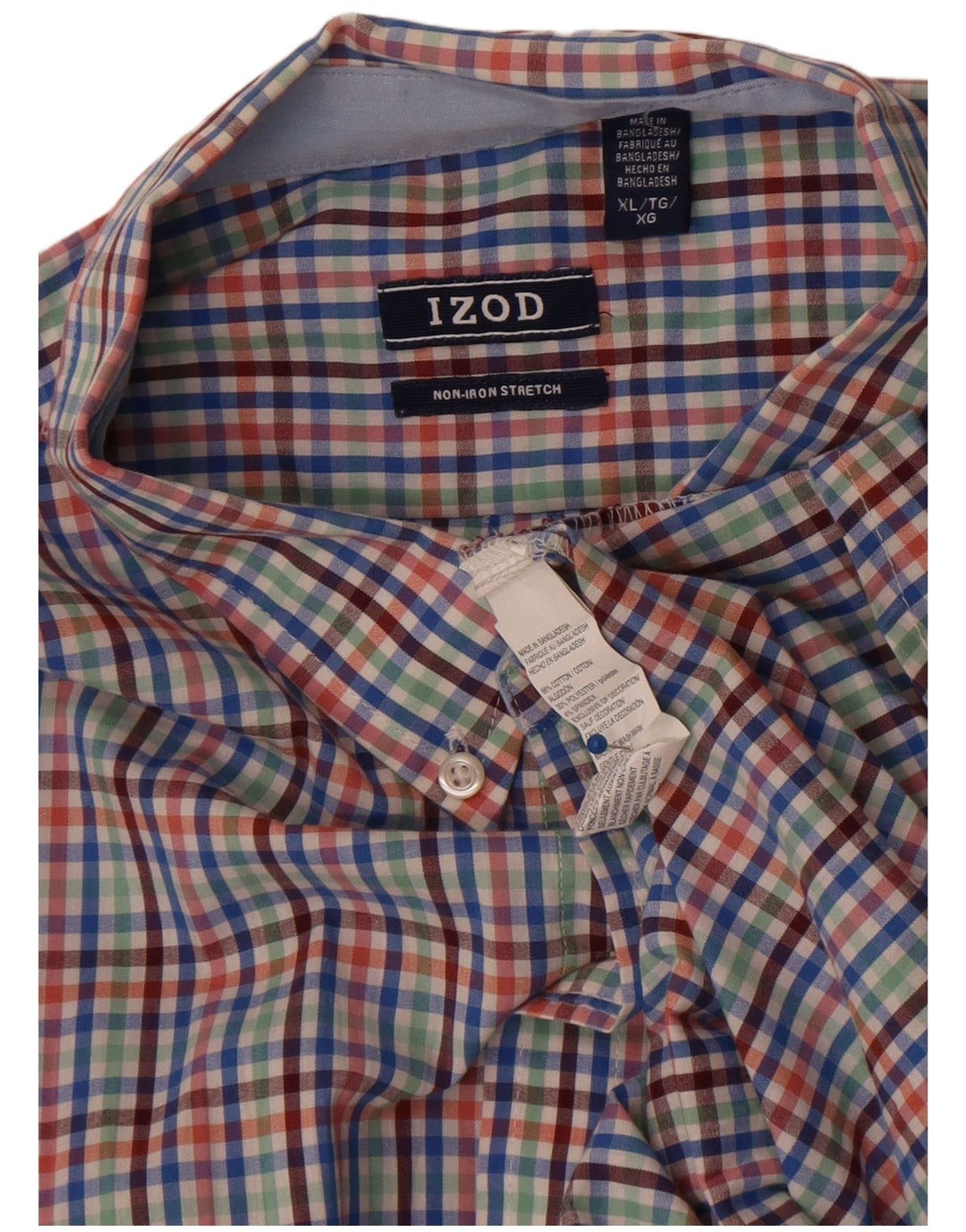 Chemise Homme Izod XL Coton Vichy Multicolore