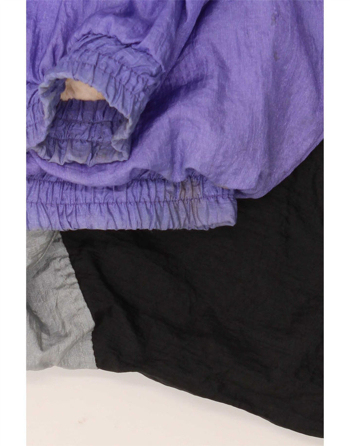 vintage Mens Full Survêtement Grand Purple Colourblock Polyamide