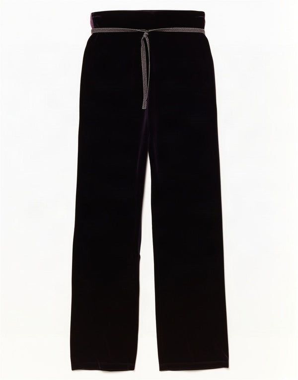 Marks & Spencer Pantalon décontracté en velours pour femme UK 8 Small W24 L31 Violet