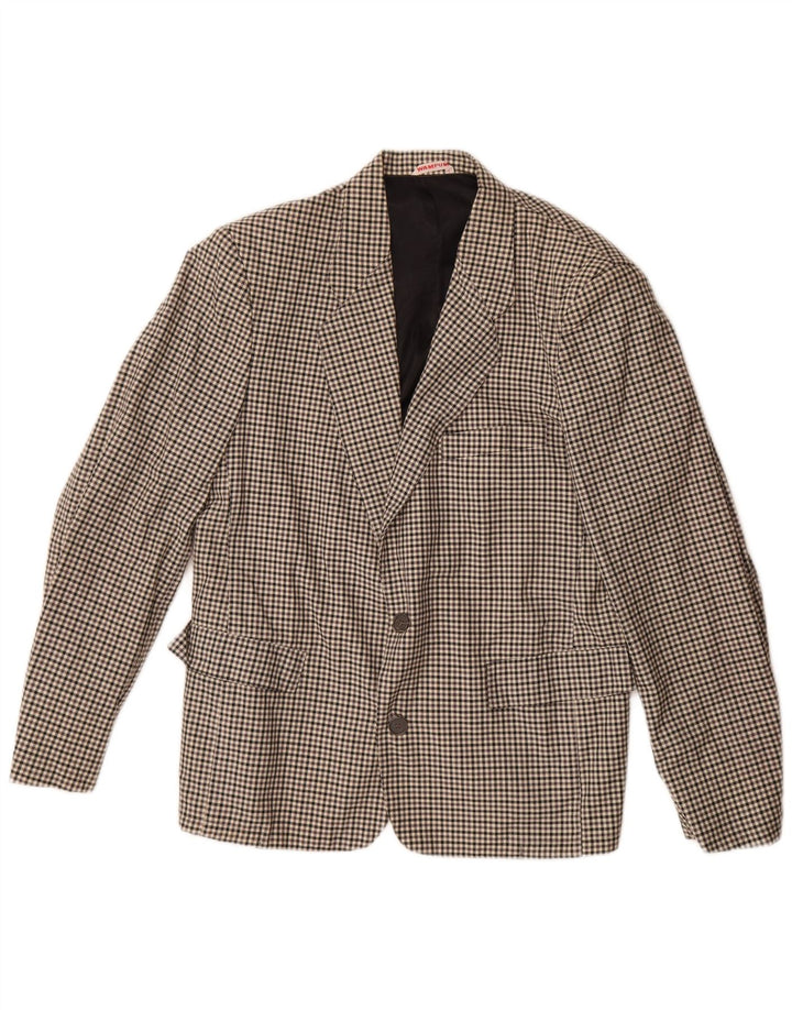 Wampum Veste blazer à 2 boutons pour homme UK 38 Gris moyen vichy