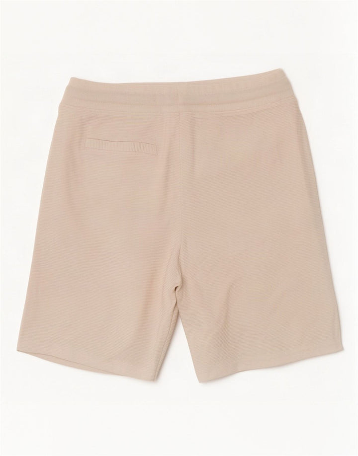 Zara Short de sport pour homme en coton à fines rayures blanches