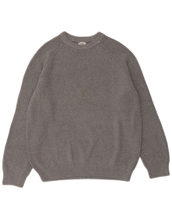 Marks & Spencer Pull Col Ras du Cou XL Homme Gris Polyamide