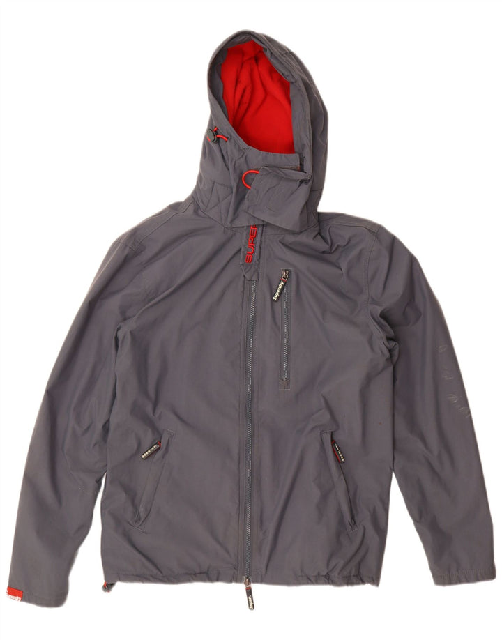 SUPERDRY Veste coupe-vent à capuche Windhiker pour homme UK 38 Gris moyen