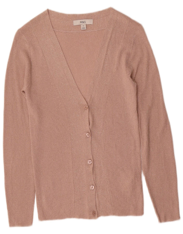 Marks & Spencer Pull Cardigan Femme UK 6 XS Rose Viscose