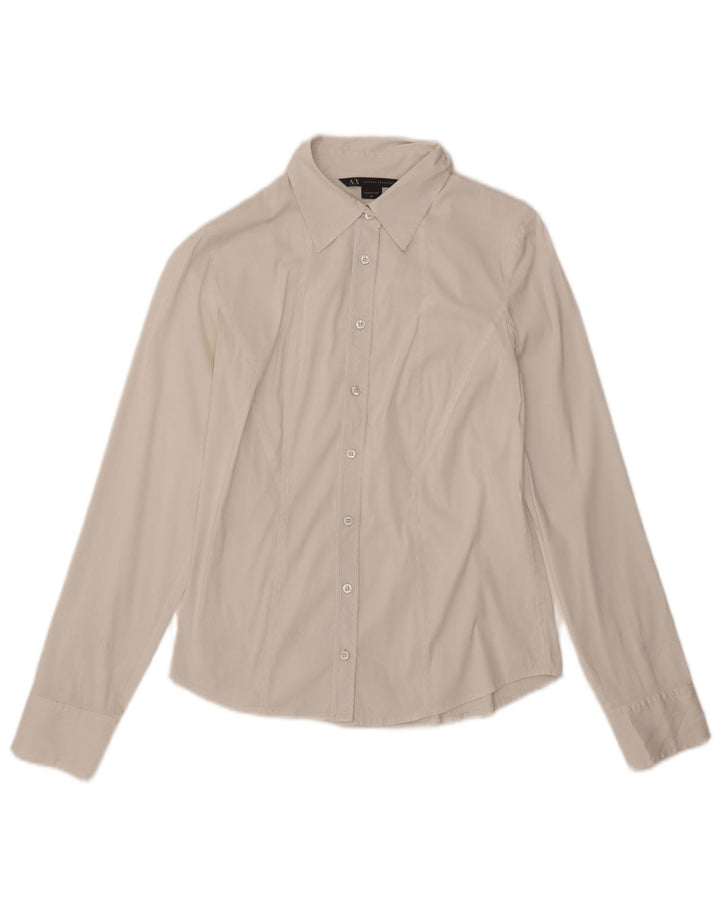 ARMANI EXCHANGE Chemise Femme UK 12 Medium Blanc