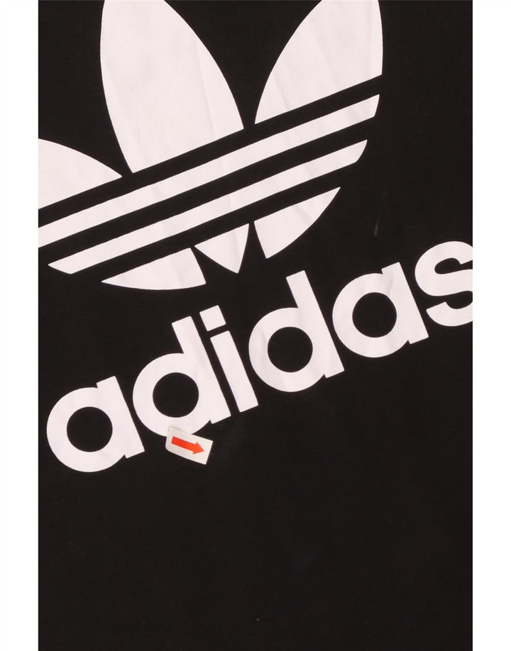 ADIDAS Robe T-Shirt Graphique Fille 11-12 ans Noir Coton