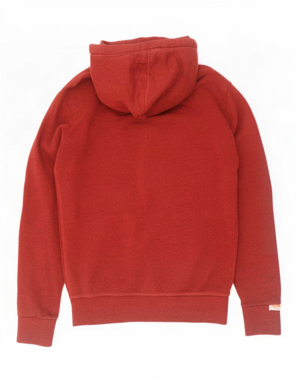 Superdry Pull à capuche zippé pour homme Grand coton bordeaux