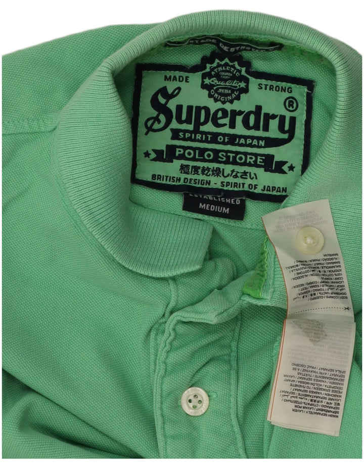 Superdry Polo Rugby Homme Vert Moyen Coton