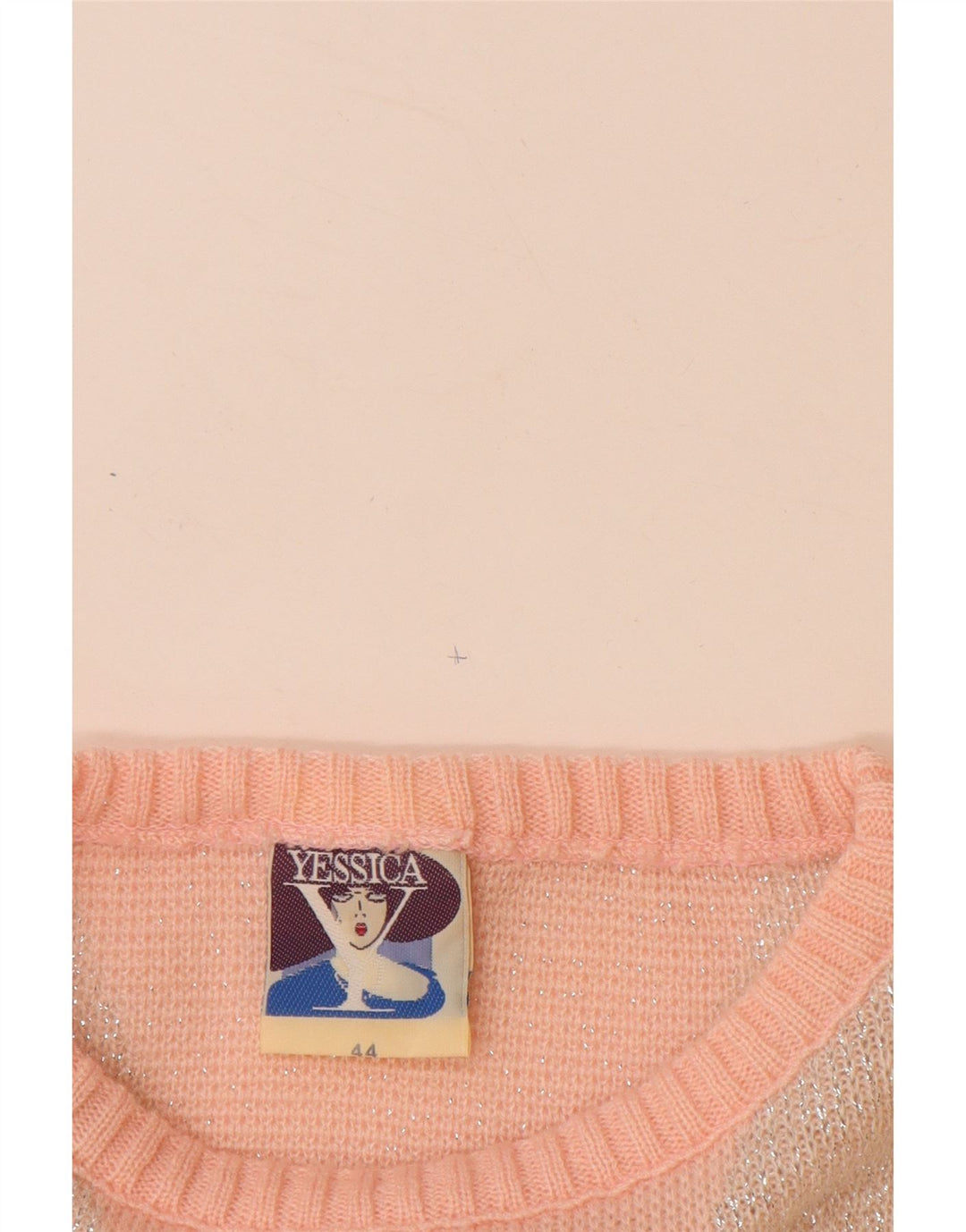 YESSICA Pull col bateau pour femme EU 44 XL Rose Chevron Acrylique