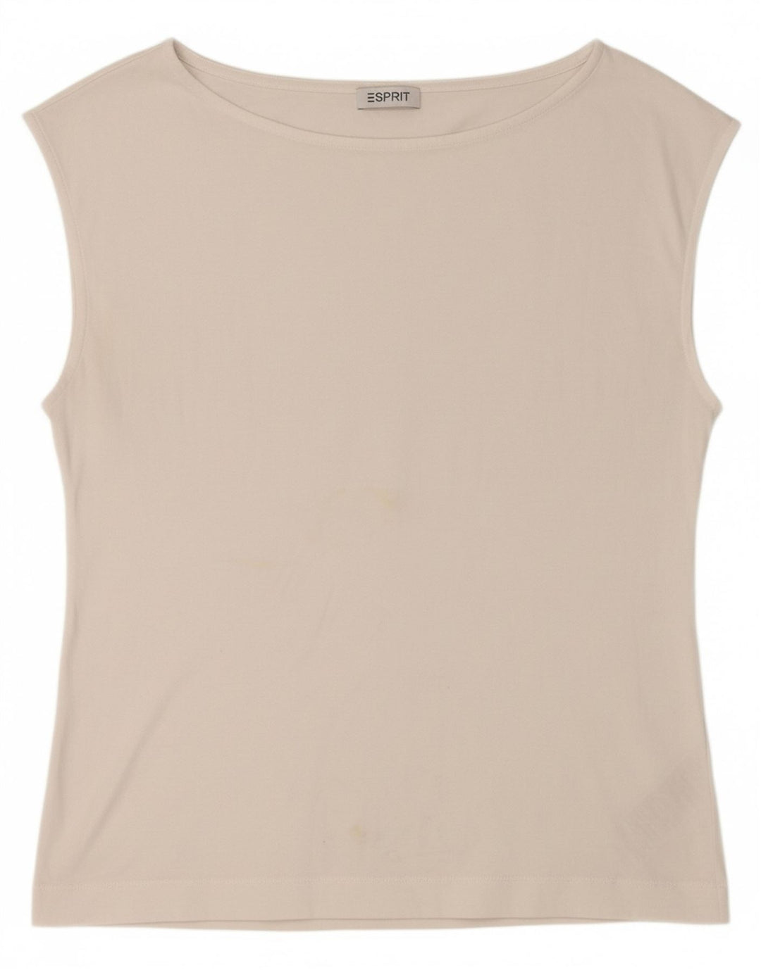 ESPRIT Womens Vest Top UK 16 Large Off White Cotton
