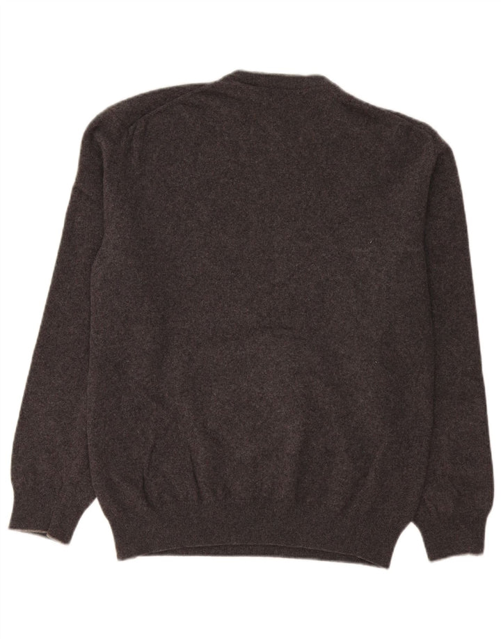 Gant Pull Col Rond Homme Gris Moyen Laine d'Agneau